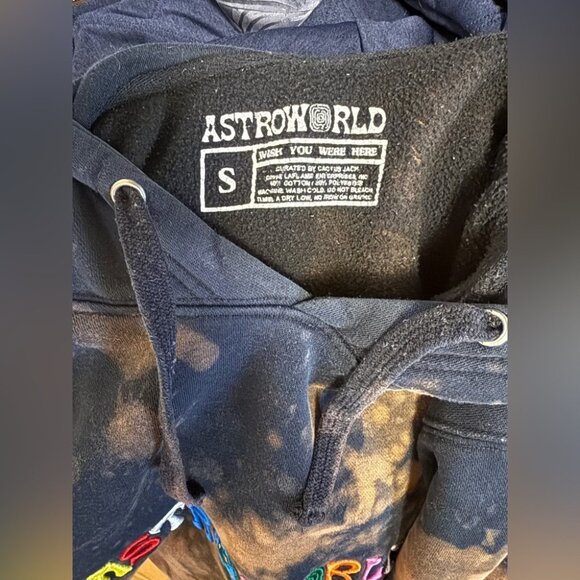 Astroworld Tie-Dye Hoodie Travis Scott "Wish You Were Here" Back Print Tie Die O - Picture 8 of 8